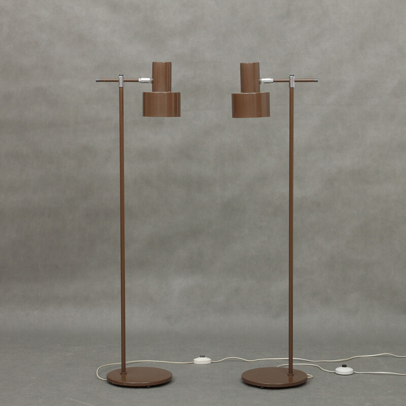 Pair of floor lamps by Jo Hammerborg - 1960s