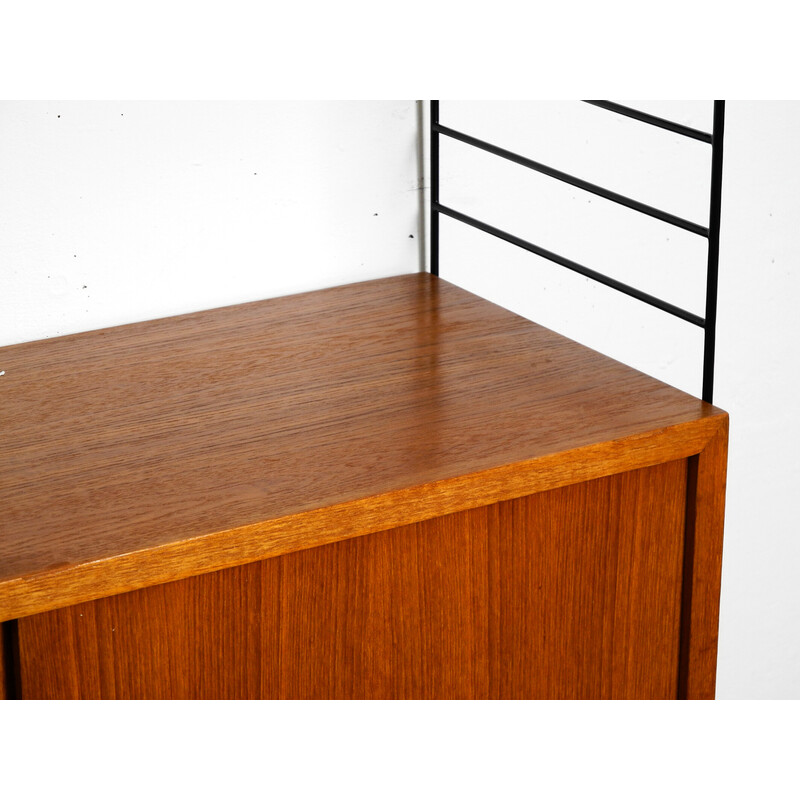 Vintage teak string shelf by Nisse Strinning, 1960s