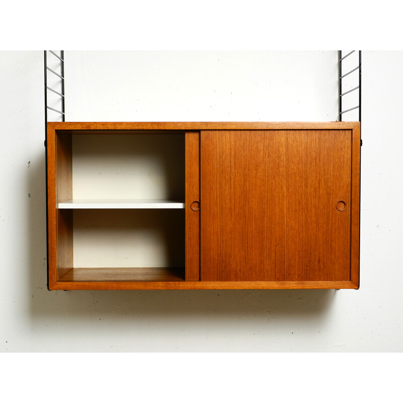 Vintage teak string shelf by Nisse Strinning, 1960s