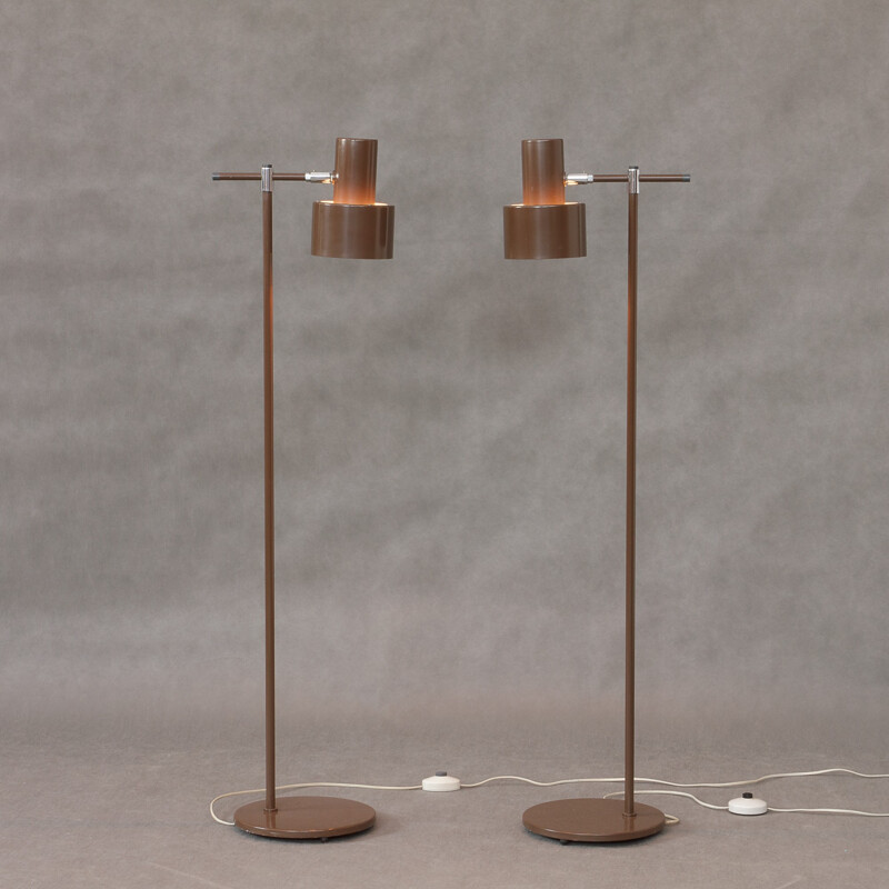 Pair of floor lamps by Jo Hammerborg - 1960s