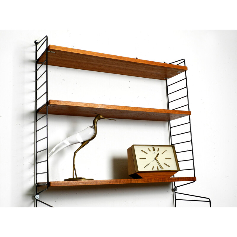 Vintage teak string shelf by Nisse Strinning, 1960s