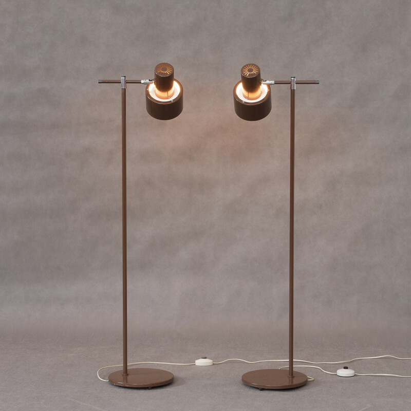 Paire de lampadaires de Jo Hammerborg - 1960
