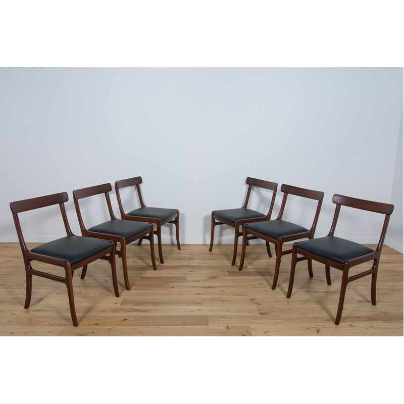 Ensemble de 6 chaises Rungstedlund danoises vintage par O. Wanscher pour Poul Jeppesen Møbelfabrik, 1960