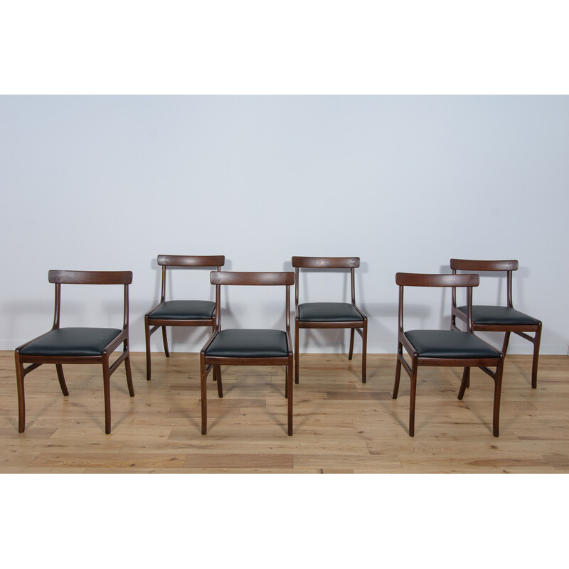 Ensemble de 6 chaises Rungstedlund danoises vintage par O. Wanscher pour Poul Jeppesen Møbelfabrik, 1960