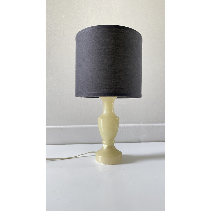 Lampe vintage en pierre d'albâtre