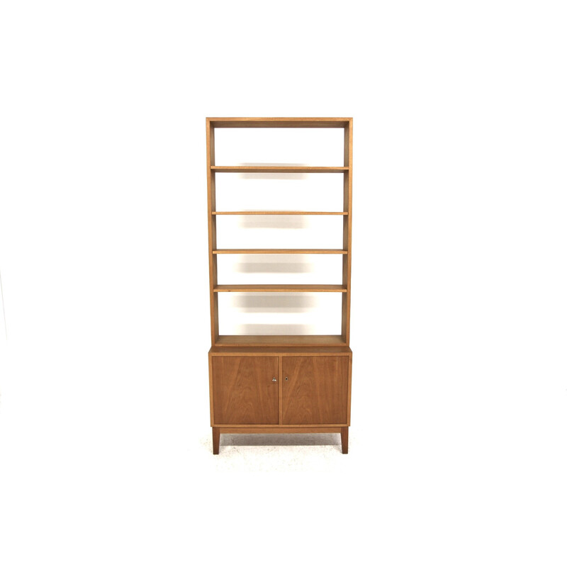 Scandinavian vintage oakwood bookcase, Sweden 1960