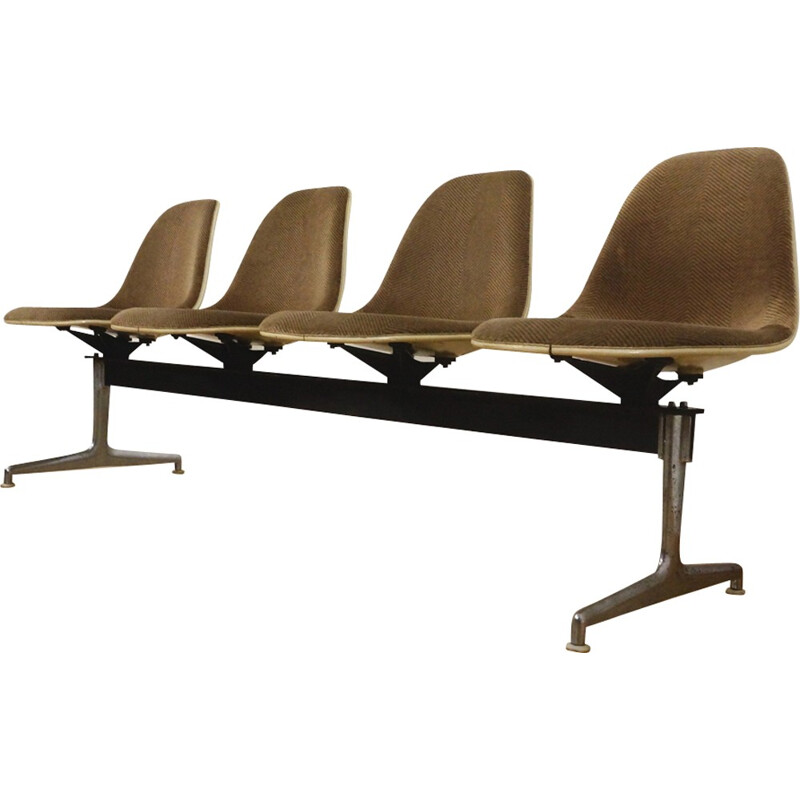 Tandem Seating Bench, visitor bench of Charles Eames for Herman Miller - 1960s