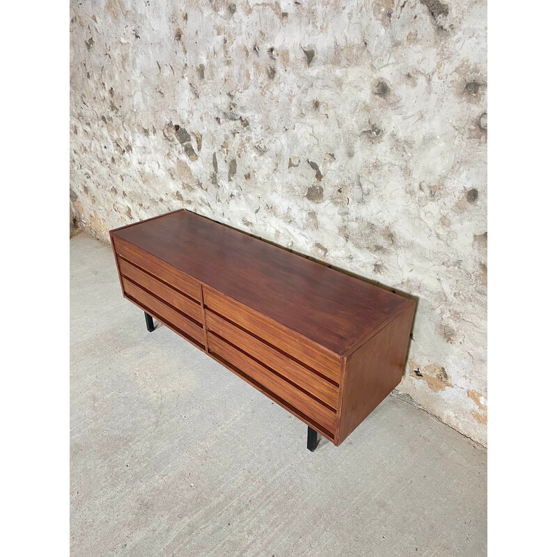 Vintage sideboard with 6 drawers, 1950-1960