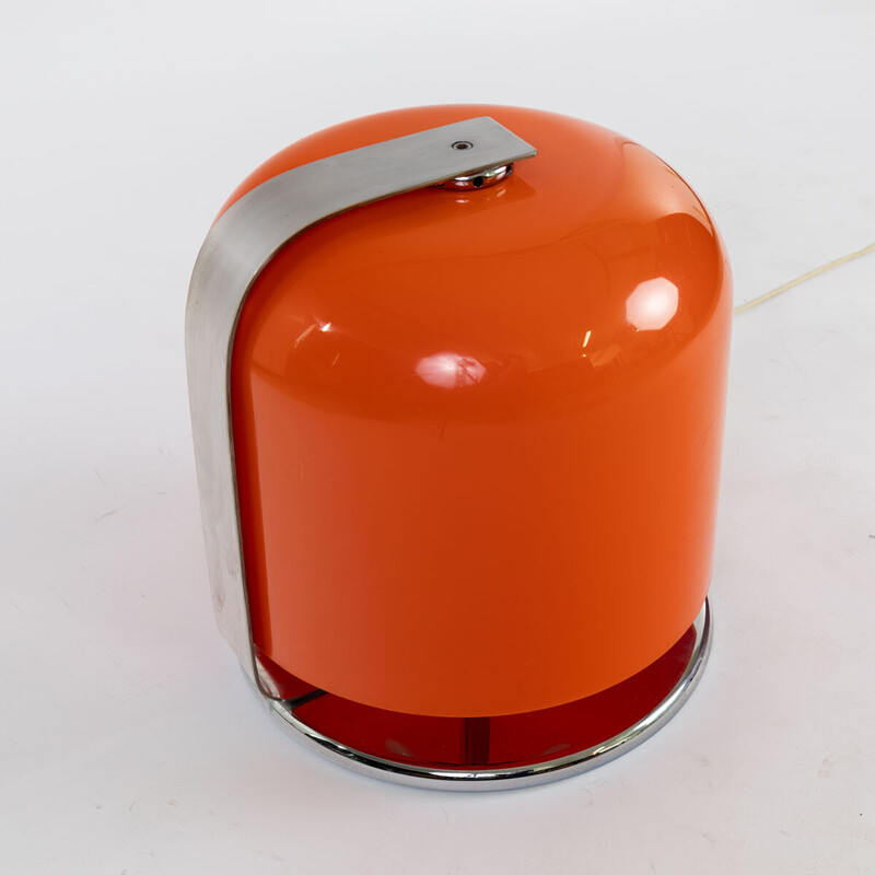 Mid-century orange shade table lamp