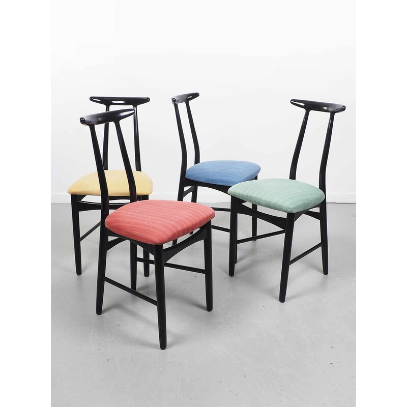 Set of 4 vintage wooden chairs by Gemla Diö, 1960