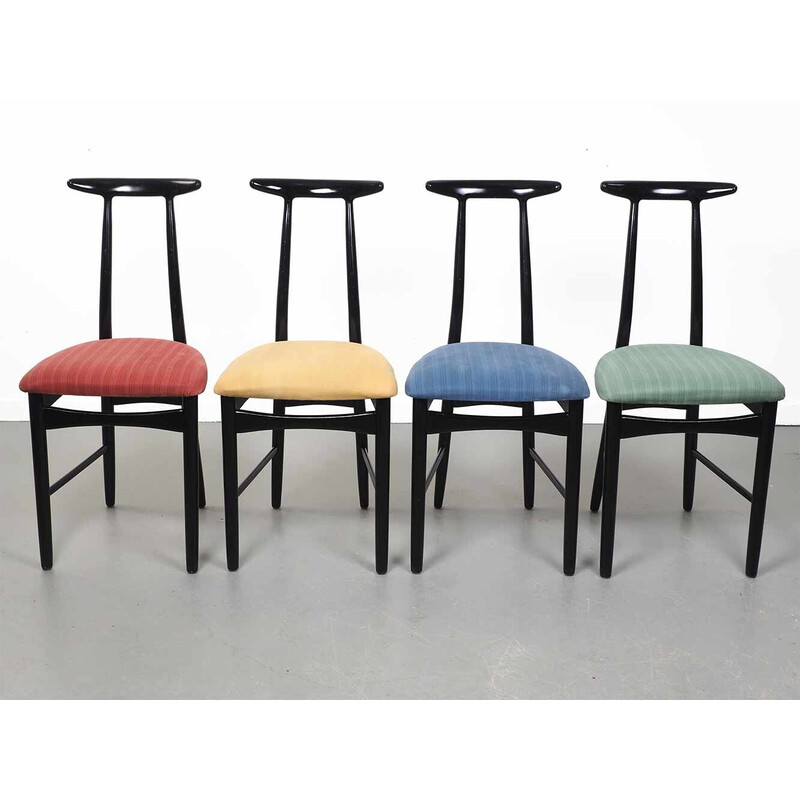 Set of 4 vintage wooden chairs by Gemla Diö, 1960