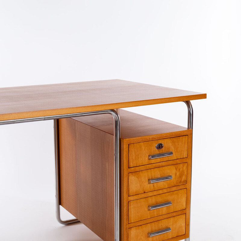 Vintage beechwood desk by Rudolf Vichr for Vichr a Spol, 1930