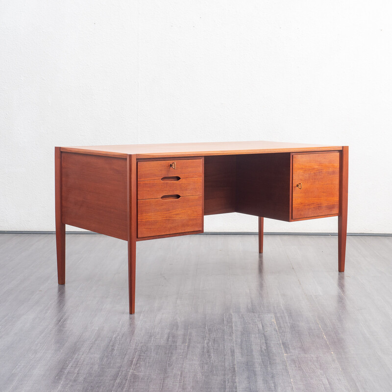 Vintage teak desk by Wilhelm Renz, 1960