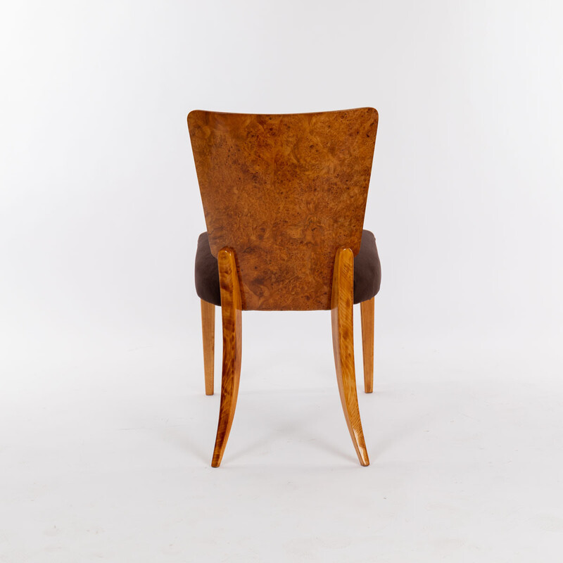 Set of 6 vintage wood chairs by Halabala