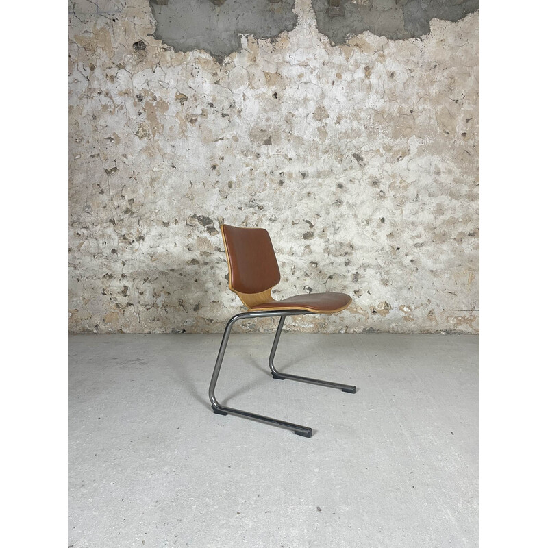 Vintage Samo stoelen in hout en Skai