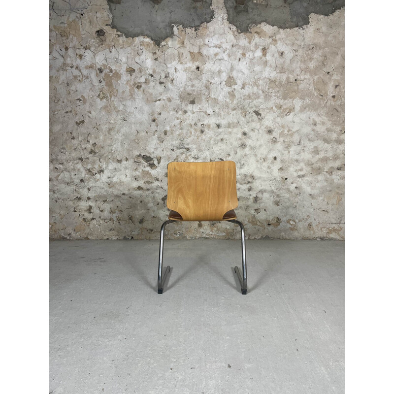 Vintage Samo Stühle aus Holz und Skai