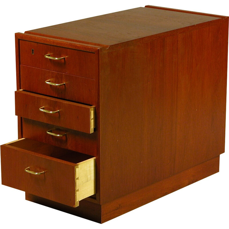 Section de tiroir de bureau vintage en teck - 1950