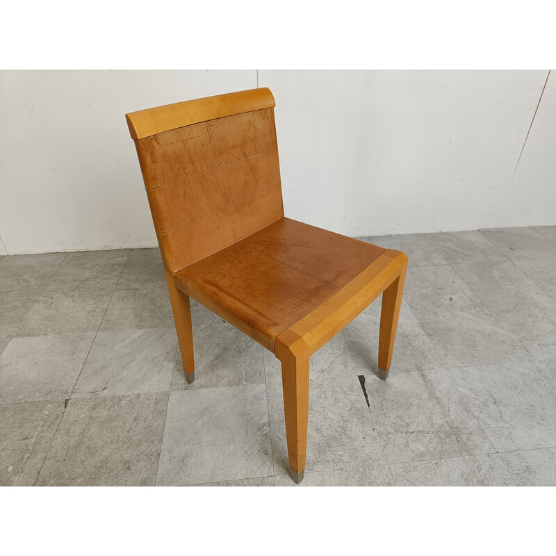 Set of 6 vintage Aro dining chairs by Chi Wing Lo Chairs for Giorgetti, Italy 1990s