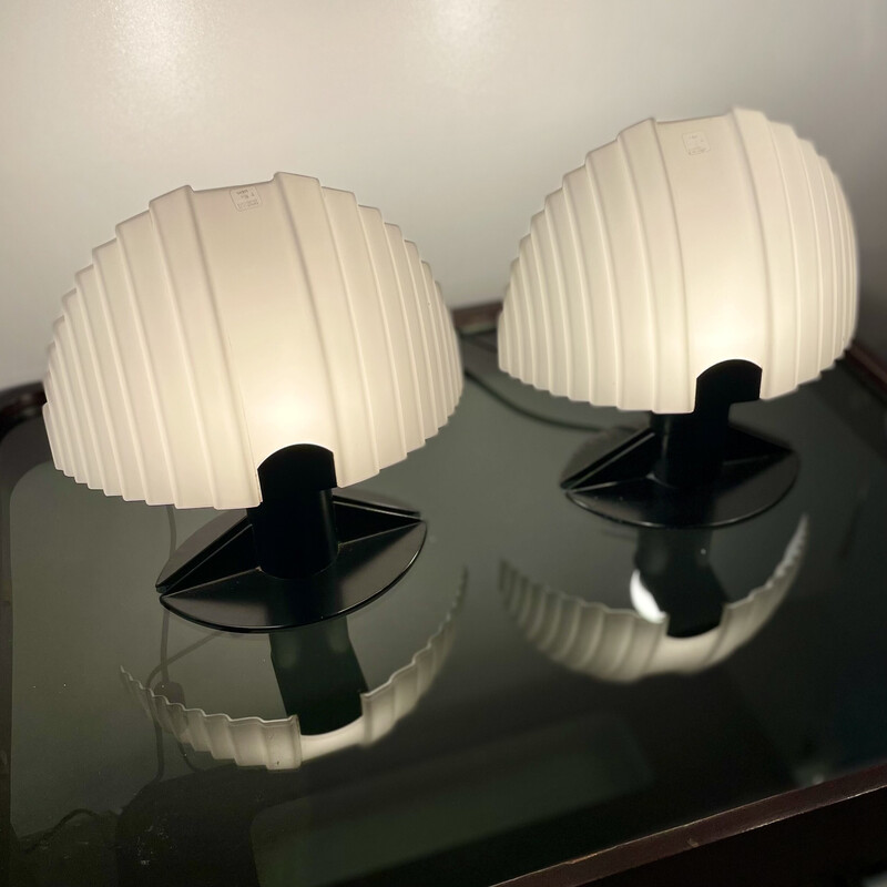 Pair of vintage table lamps by Vetri Murano, 1980