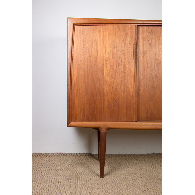 Vintage Danish teak highboard by Gunni Omann for Omann Juns Møbelfabrik, 1960