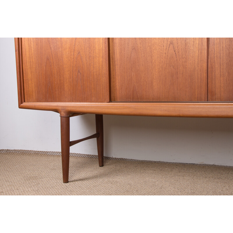 Vintage Danish teak highboard by Gunni Omann for Omann Juns Møbelfabrik, 1960