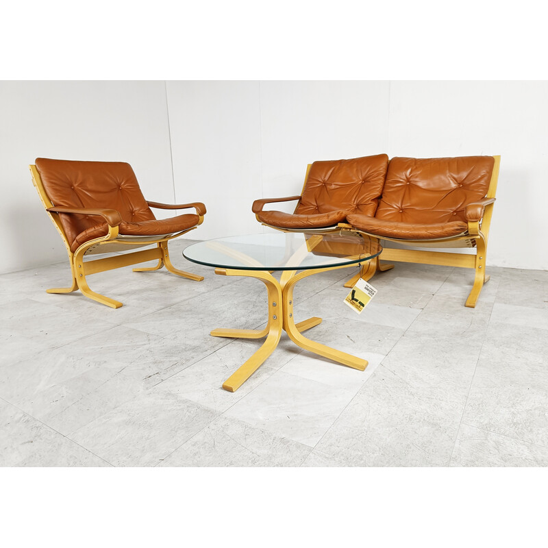 Conjunto de sala de estar vintage por Ingmar Relling para Westnofa, Noruega 1970s