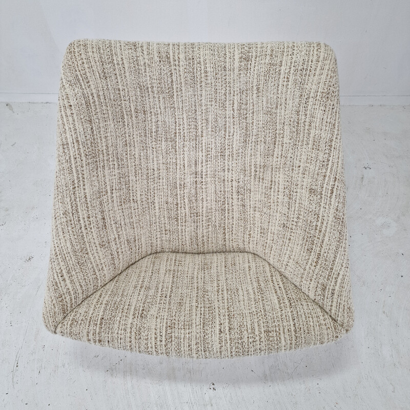 Fauteuil vintage Oyster avec base en croix par Pierre Paulin pour Artifort, 1965