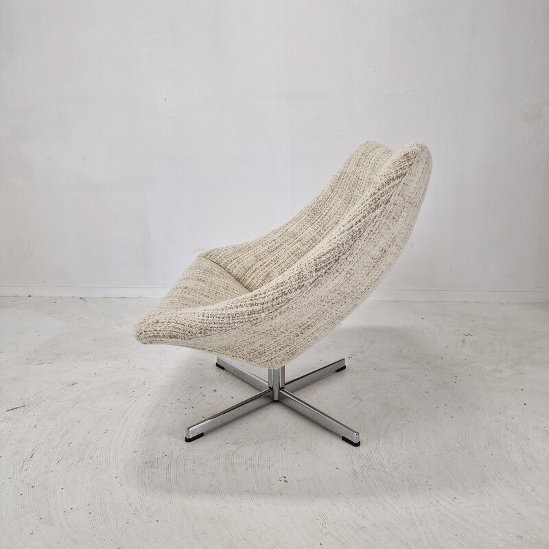 Fauteuil vintage Oyster avec base en croix par Pierre Paulin pour Artifort, 1965