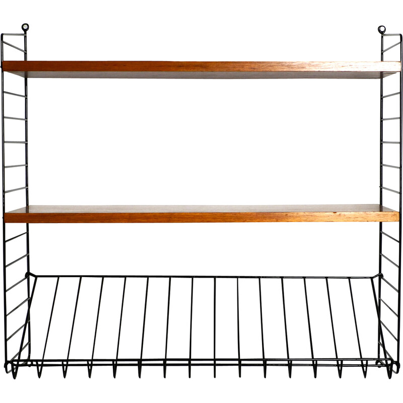 Scaffale vintage in teak di Nisse Strinning, Danimarca 1960