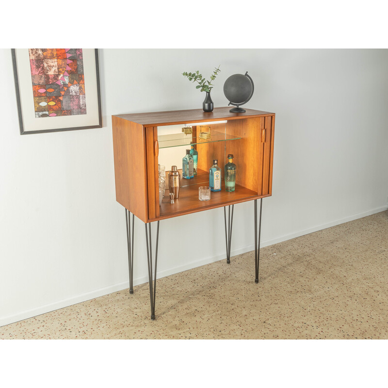 Mueble bar vintage de teca de Heinrich Riestenpatt, Alemania Años 60