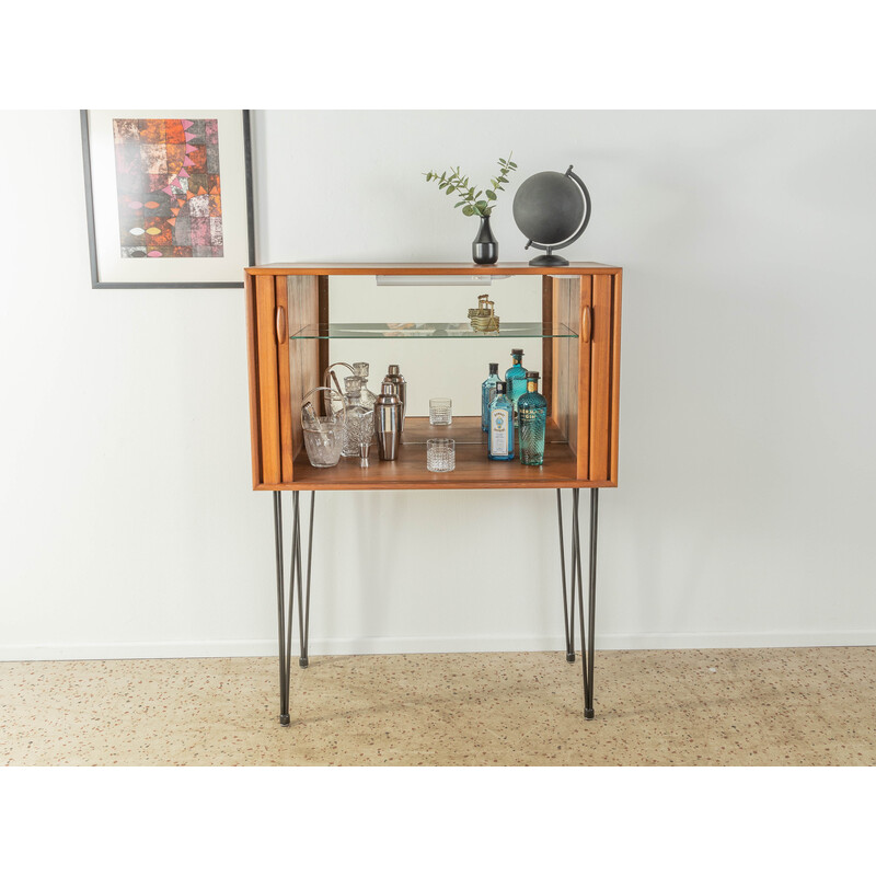 Mueble bar vintage de teca de Heinrich Riestenpatt, Alemania Años 60