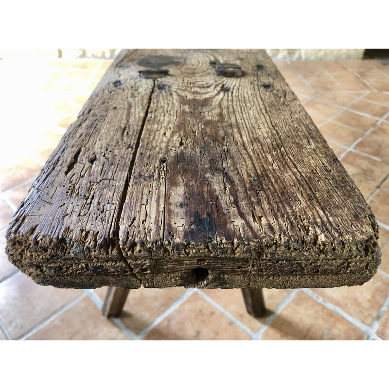 Vintage wooden farm bench, 1940-1950