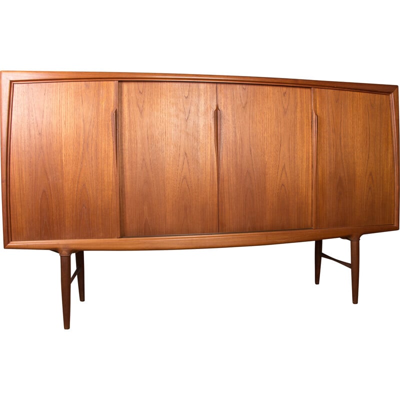 Vintage Danish teak highboard by Gunni Omann for Omann Juns Møbelfabrik, 1960