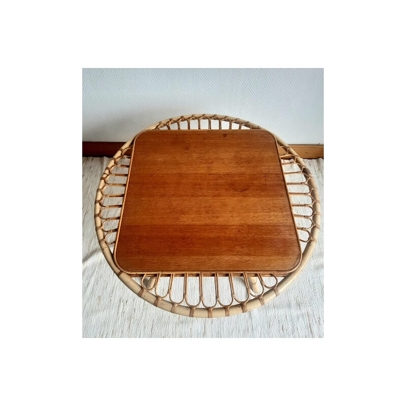 Mobili da giardino in rattan vintage, 1960