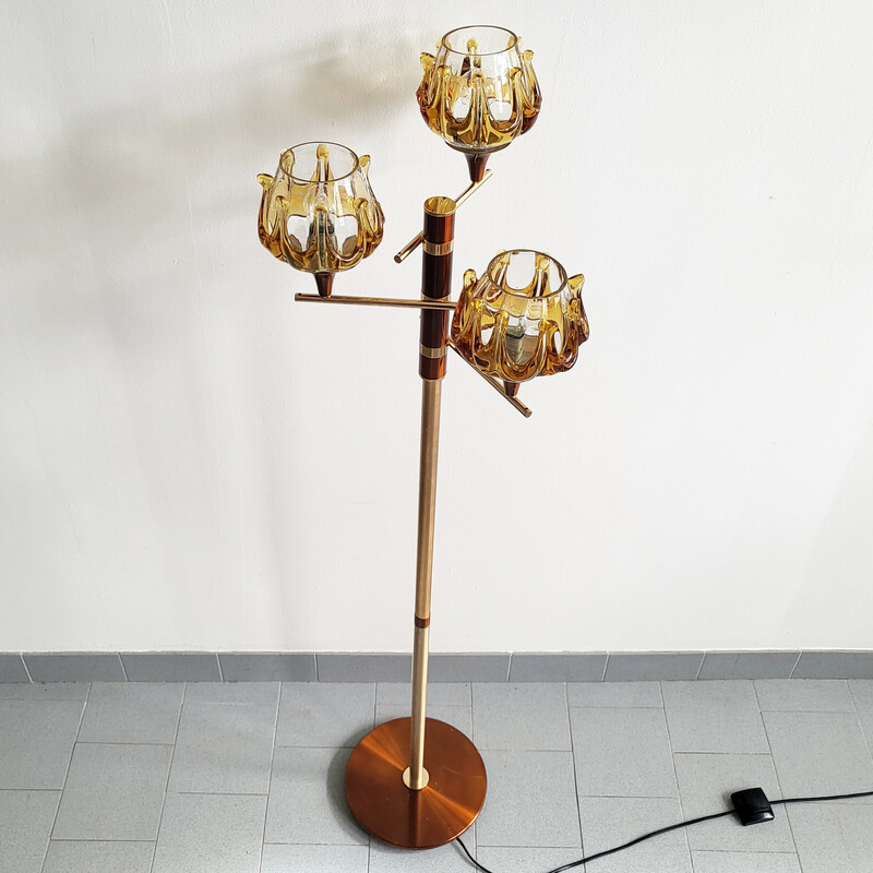 Vintage floor lamp by Oberglass, 1970