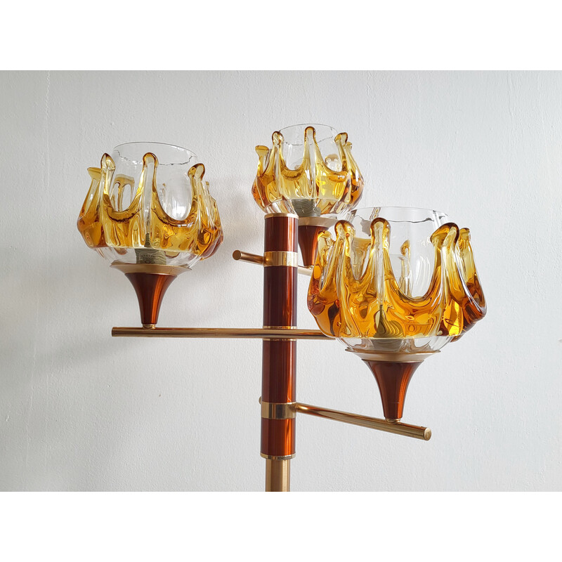 Vintage floor lamp by Oberglass, 1970