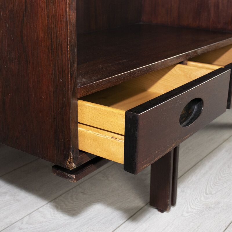 Mid century rosewood Bernini double sideboard by Gianfrance Frattini, 1960