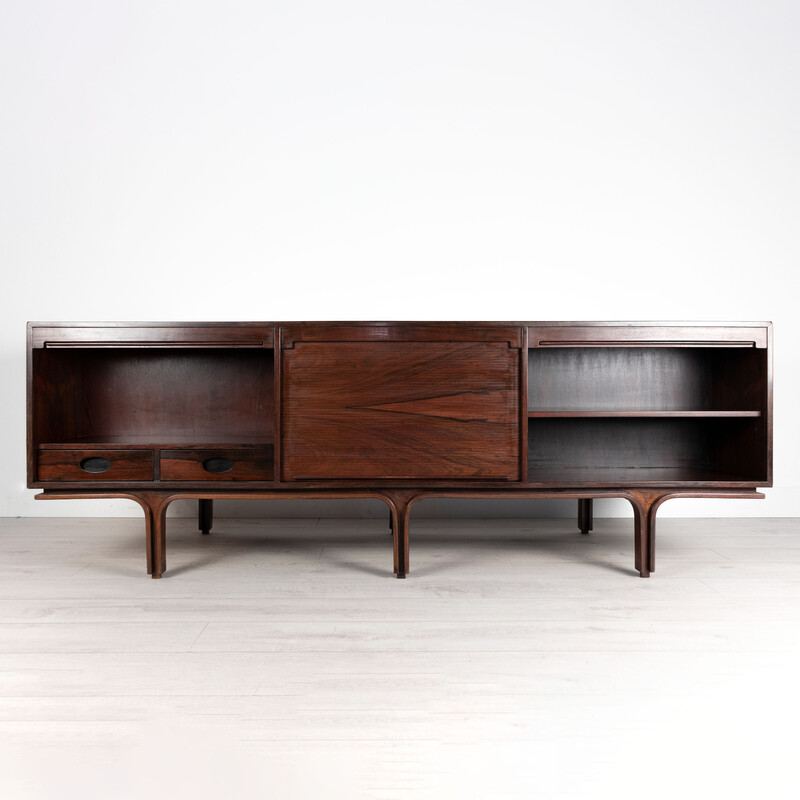 Mid century rosewood Bernini double sideboard by Gianfrance Frattini, 1960