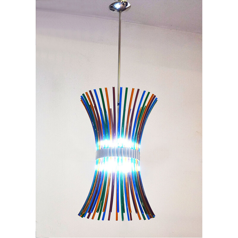 Lampadario vintage Tamiri Artemide di Roberto Pamio, anni '70