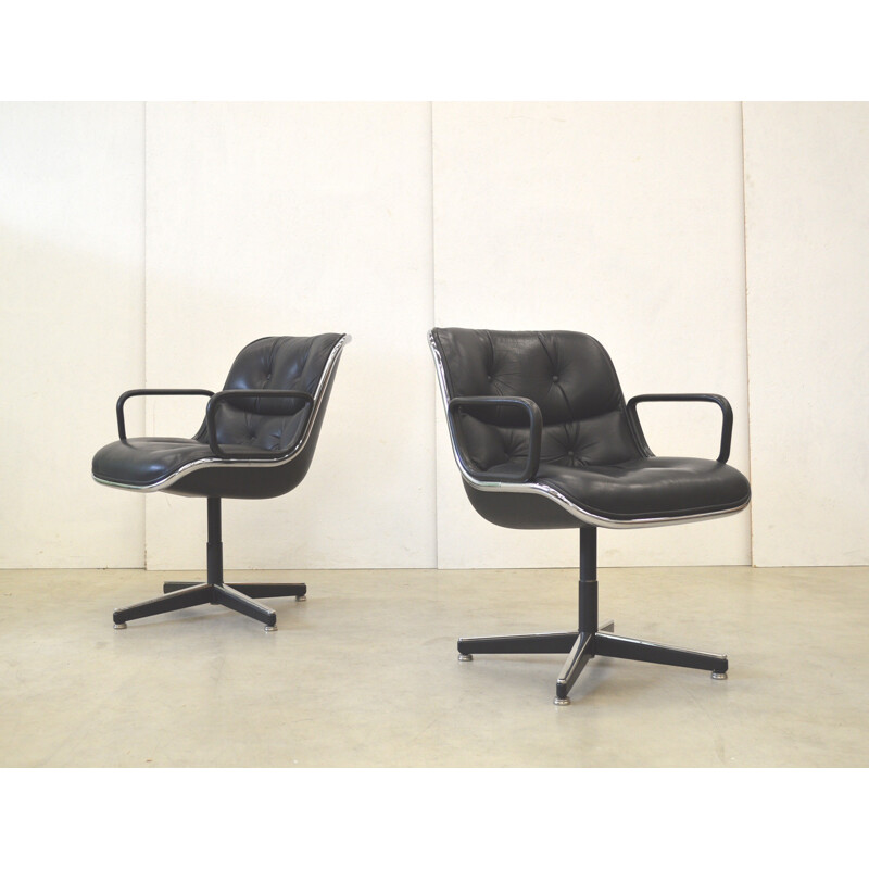 Pair of Charles Pollock Office Chair by Knoll International - 1970s