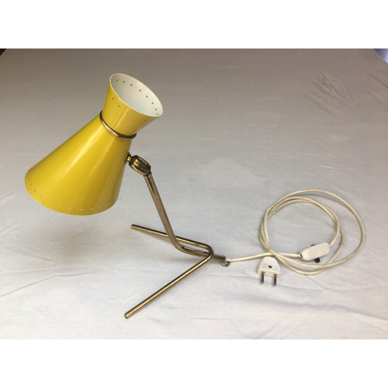 Cocotte table lamp with brass feet - 1950s