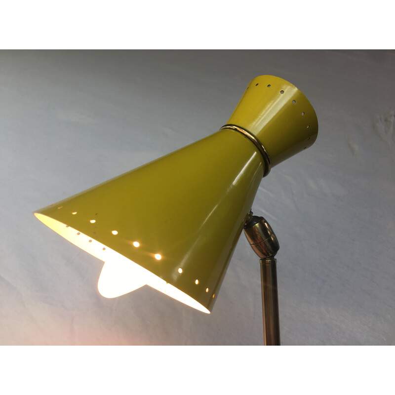 Lampe de table Cocotte avec piétement laiton - 1950