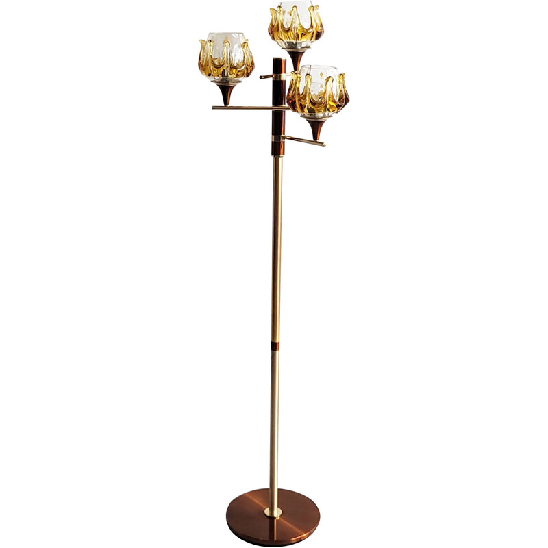 Vintage floor lamp by Oberglass, 1970