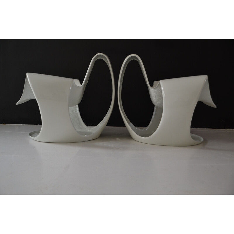 Pair of vintage Albatross armchairs by Danielle Quarante for Airborne, 1970
