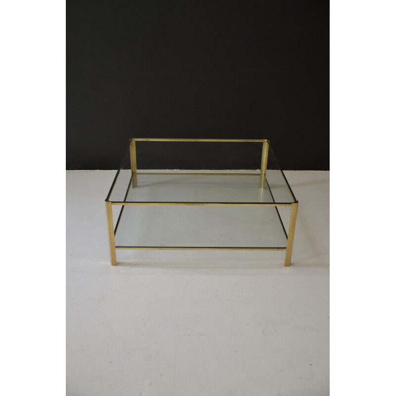 Mesa de centro vintage em bronze de Jacques Théophile Lepelletier para Broncz, 1960