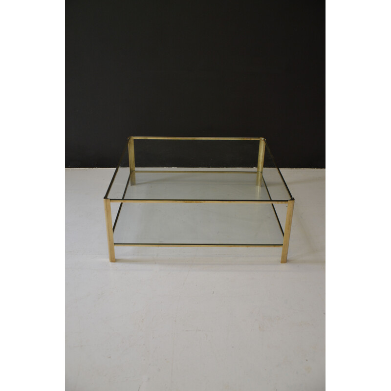 Vintage bronze coffee table by Jacques Théophile Lepelletier for Broncz, 1960