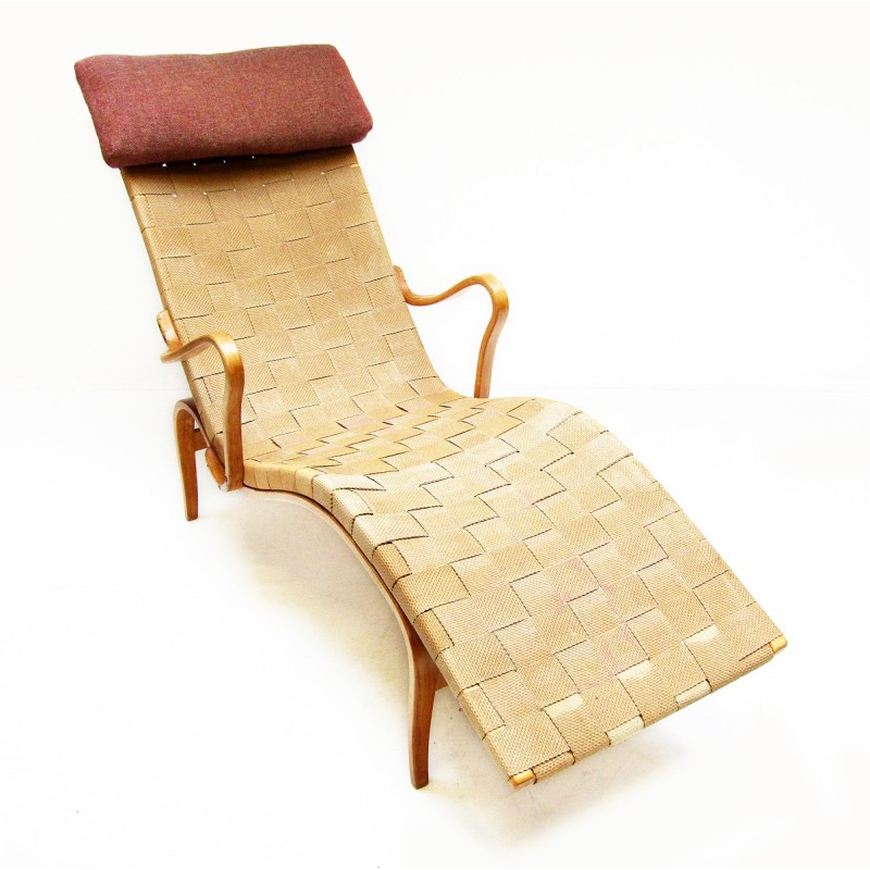 Fauteuil lounge vintage suédoise Pernilla par Bruno Mathsson, 1942