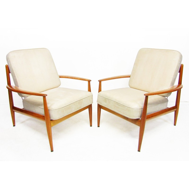Paire de fauteuils danois vintage par Grete Jalk pour France et Daverkosen, 1950