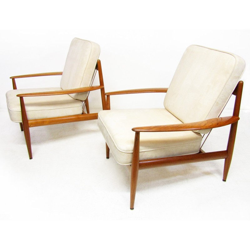 Paire de fauteuils danois vintage par Grete Jalk pour France et Daverkosen, 1950