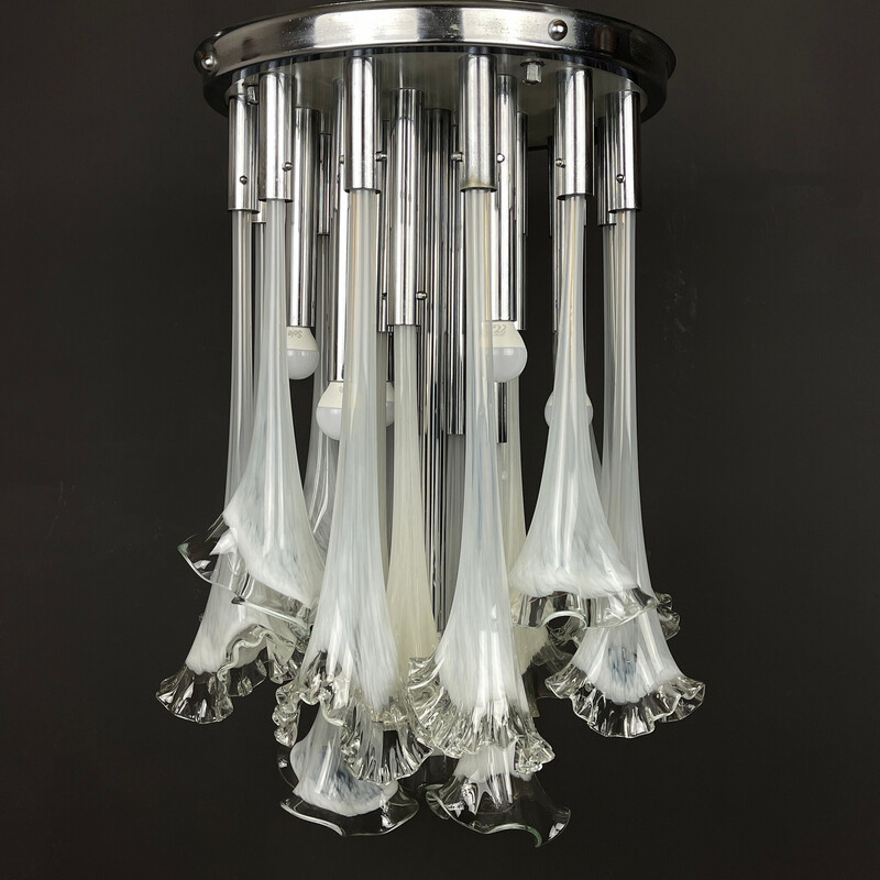 Vintage Murano glass chandelier by Venini, Italy 1960s